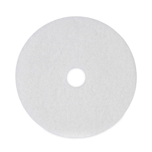 Image of Boardwalk® Polishing Floor Pads, 19" Diameter, White, 5/carton