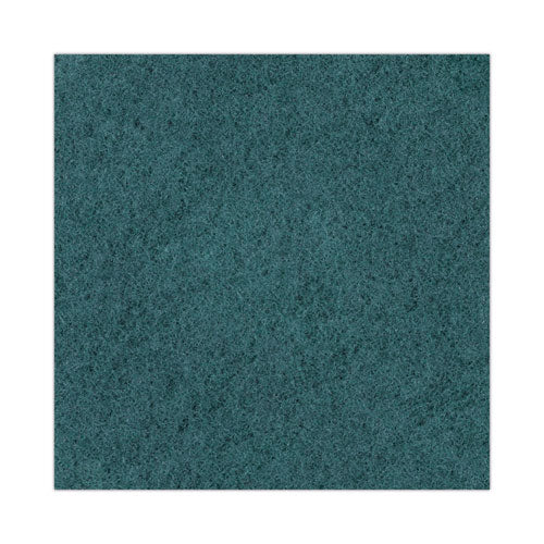 Image of Boardwalk® Heavy-Duty Scrubbing Floor Pads, 19" Diameter, Green, 5/carton
