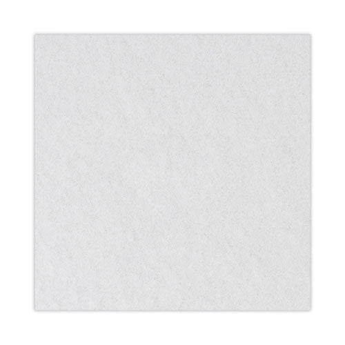 Image of Boardwalk® Polishing Floor Pads, 17" Diameter, White, 5/carton