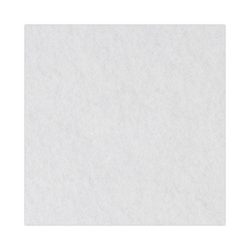 Image of Boardwalk® Polishing Floor Pads, 15" Diameter, White, 5/carton
