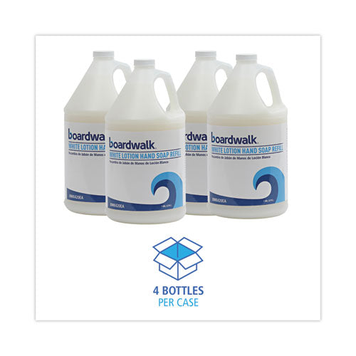 Image of Boardwalk® Mild Cleansing Lotion Hand Soap Refill, Cherry Scent, 1 gal Bottle, 4/Carton