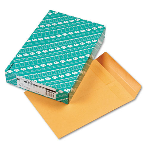 Image of Quality Park Redi-Seal Catalog Envelope, #10 1/2, Cheese Blade Flap, Redi-Seal Adhesive Closure, 9 x 12, Brown Kraft, 100/Box