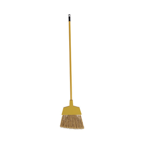 Image of Boardwalk® Poly Bristle Angler Broom, 53" Handle, Yellow, 12/carton