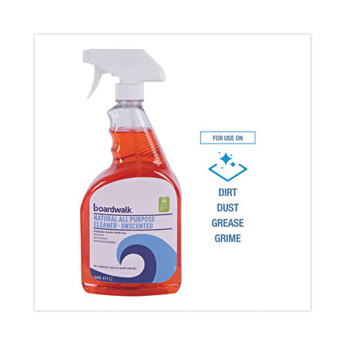 Image of Boardwalk® Natural All Purpose Cleaner, Unscented, 32 Oz Spray Bottle, 12/carton