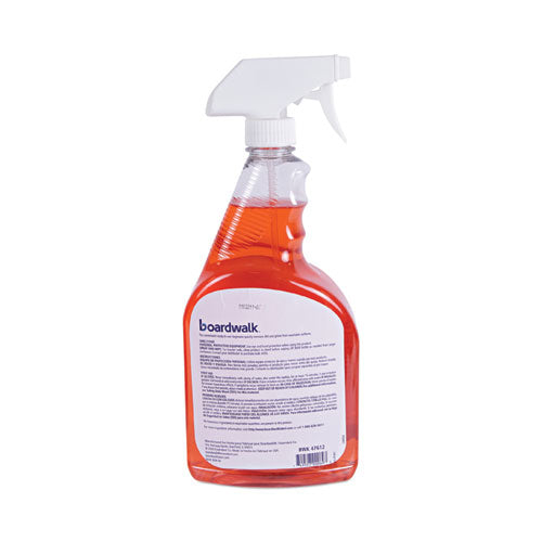 Image of Boardwalk® Natural Grease and Grime Cleaner, Unscented, 32 oz Spray Bottle, 12/Carton