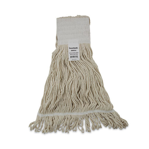 Image of Boardwalk® Mop Head, Pro Loop Web/tailband, Premium Saddleback Head, Ctn, 24-Oz., Wh, 12/ct