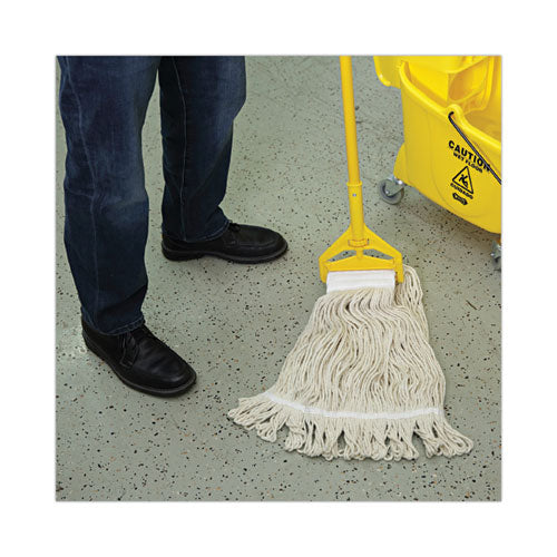 Image of Boardwalk® Mop Head, Pro Loop Web/tailband, Premium Saddleback Head, Ctn, 24-Oz., Wh, 12/ct