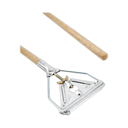 Image of Boardwalk® Quick Change Metal Head Wooden Mop Handle, Junior, 0.88" dia x 54", Natural