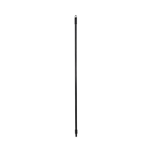 Image of Boardwalk® Fiberglass Broom Handle, Nylon Plastic Threaded End, 1" dia x 60", Black