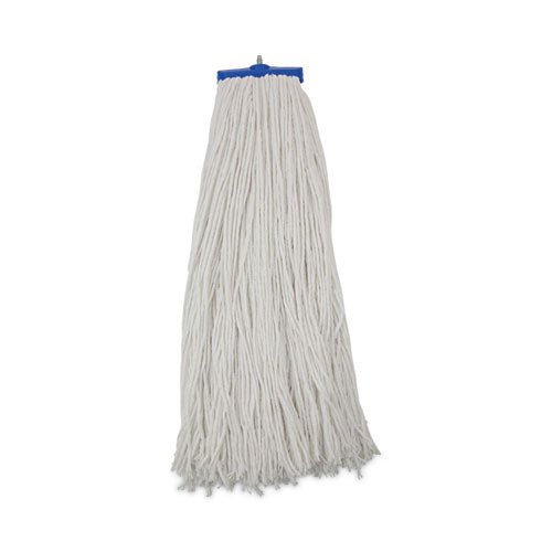 Image of Boardwalk® Mop Head, Economical Lie-Flat Head, Rayon Fiber, 32-Oz., White, 12/carton