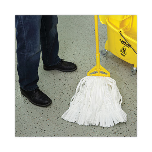 Image of Boardwalk® Mop Head, Looped, Enviro Clean With Tailband, Medium, White, 12/carton