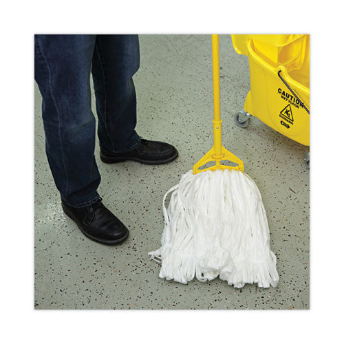 Image of Boardwalk® Mop Head, Looped, Enviro Clean With Tailband, Large, White, 12/carton