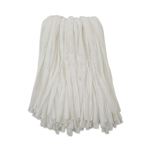 Image of Boardwalk® Nonwoven Cut End Edge Mop, Rayon/polyester, #24, White, 12/carton