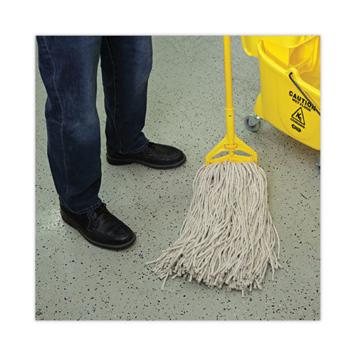 Image of Boardwalk® Mop Head, Cotton, Cut-End, White, 4-Ply, 32oz, 12/carton