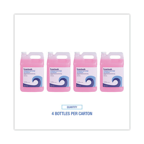 Image of Boardwalk® Industrial Strength Pot and Pan Hand Dishwashing Detergent, Herbal Scent, 1 gal Bottle