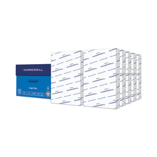 Image of Hammermill® Copy Plus Print Paper, 92 Bright, 20 lb Bond Weight, 8.5 x 14, White, 500 Sheets/Ream, 10 Reams/Carton