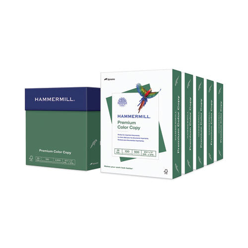 Image of Hammermill® Premium Color Copy Print Paper, 100 Bright, 28 lb Bond Weight, 8.5 x 11, Photo White, 500 Sheets/Ream, 5 Reams/Carton