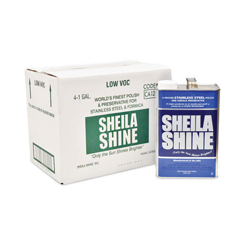 Image of Sheila Shine Low Voc Stainless Steel Cleaner And Polish, 1 Gal Can, 4/carton