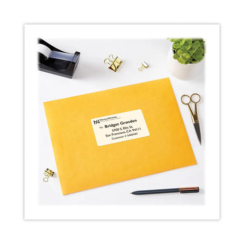 Image of Avery® Shipping Labels with TrueBlock Technology, Laser Printers,  2.5 x 4, White, 8/Sheet, 100 Sheets/Pack