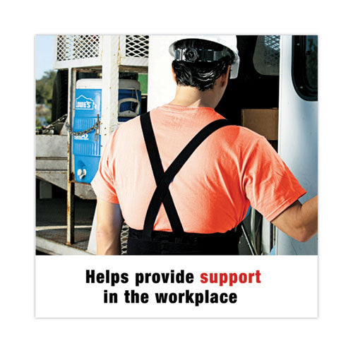 Image of ACE Work Belt With Removable Suspenders, One Size Fits All, Up To 48" Waist Size, Black