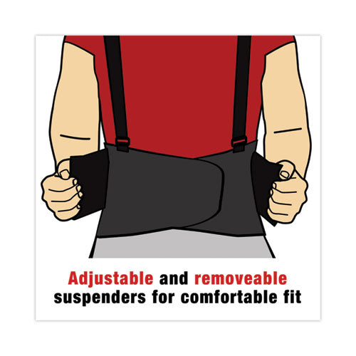 Image of ACE Work Belt With Removable Suspenders, One Size Fits All, Up To 48" Waist Size, Black