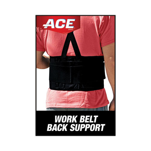 Image of ACE Work Belt With Removable Suspenders, One Size Fits All, Up To 48" Waist Size, Black