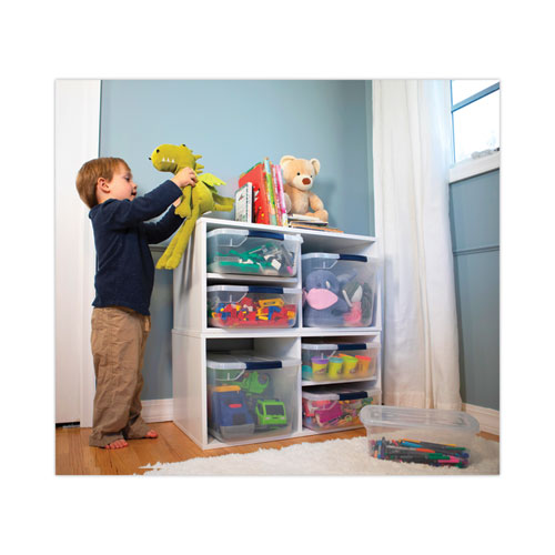 Image of Rubbermaid® Clever Store Basic Latch-Lid Container, 30 qt, 13.37" x 18.75" x 10.5", Clear