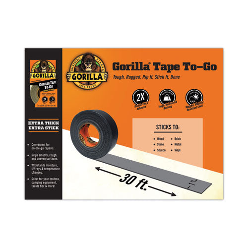 Image of Gorilla® Gorilla Tape, 1.5" Core, 1" X 10 Yds, Black