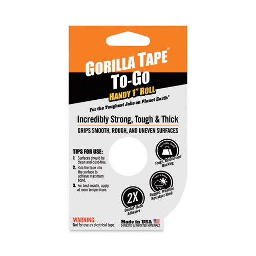 Image of Gorilla® Gorilla Tape, 1.5" Core, 1" X 10 Yds, Black