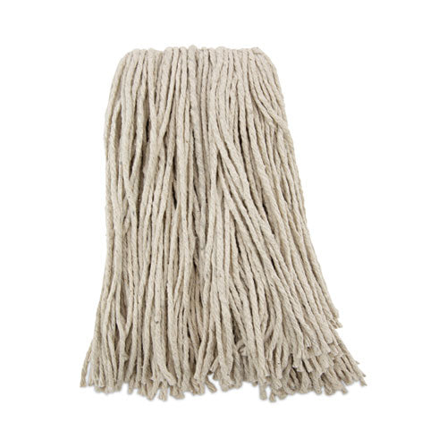 Image of Boardwalk® Premium Cut-End Wet Mop Heads, Cotton, 16oz, White, 12/carton
