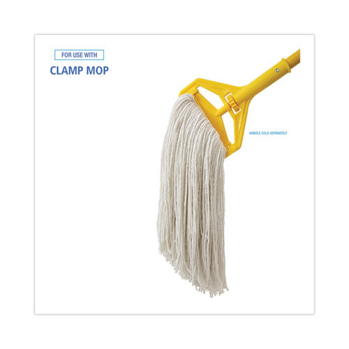 Image of Boardwalk® Premium Cut-End Wet Mop Heads, Rayon, 24oz, White, 12/carton