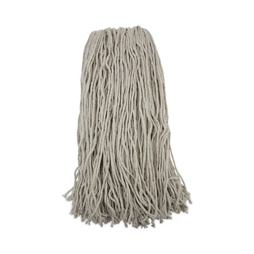 Image of Boardwalk® Mop Head, Premium Standard Head, Cotton Fiber, 32oz, White, 12/carton