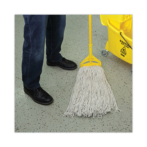 Image of Boardwalk® Mop Head, Premium Standard Head, Cotton Fiber, 32oz, White, 12/carton