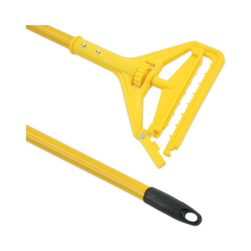 Image of Boardwalk® Looped End Mop Kit, Medium Blue Cotton/rayon/synthetic Head, 60" Yellow Metal/polypropylene Handle