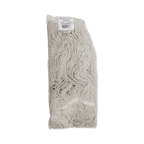 Image of Boardwalk® Pro Loop Web/tailband Wet Mop Head, Cotton, 24oz, White, 12/carton