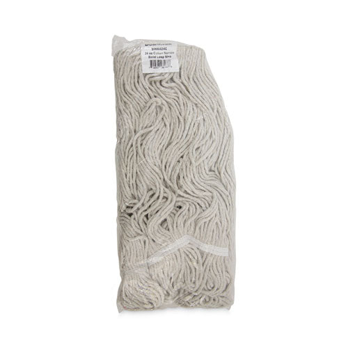 Image of Boardwalk® Pro Loop Web/tailband Wet Mop Head, Cotton, 24oz, White