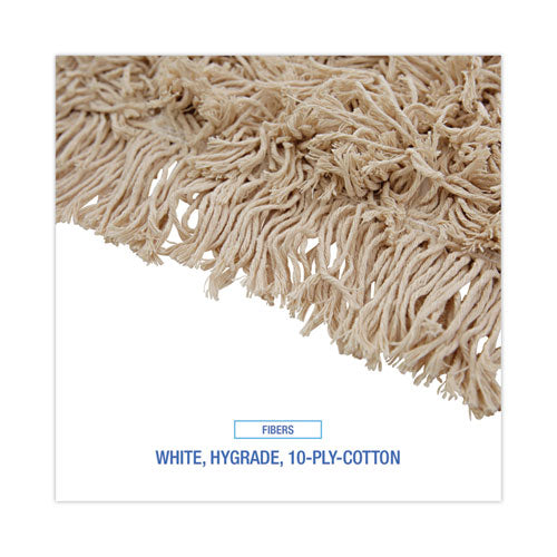 Image of Boardwalk® Industrial Dust Mop Head, Hygrade Cotton, 18w X 5d, White
