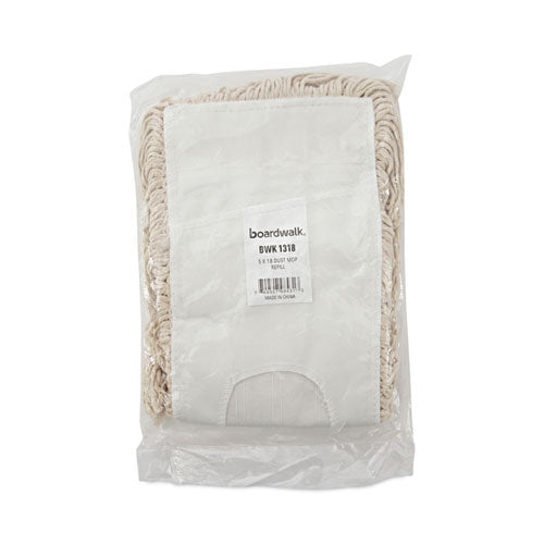 Image of Boardwalk® Industrial Dust Mop Head, Hygrade Cotton, 18w X 5d, White