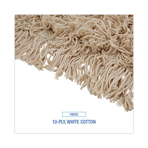 Image of Boardwalk® Industrial Dust Mop Head, Hygrade Cotton, 48w X 5d, White
