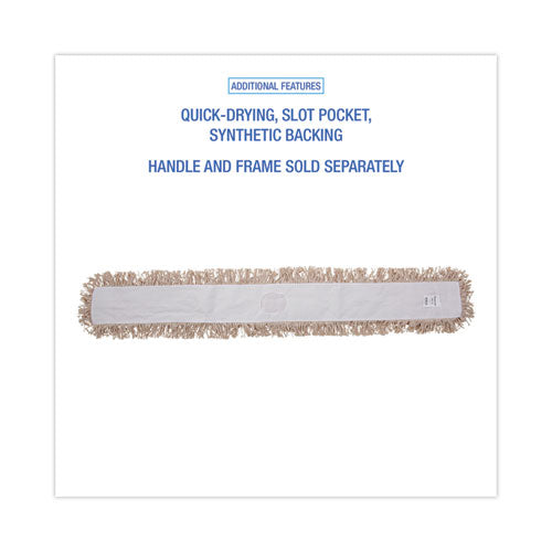 Image of Boardwalk® Industrial Dust Mop Head, Hygrade Cotton, 60w X 5d, White