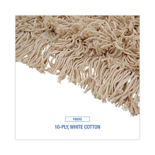 Image of Boardwalk® Industrial Dust Mop Head, Hygrade Cotton, 60w X 5d, White