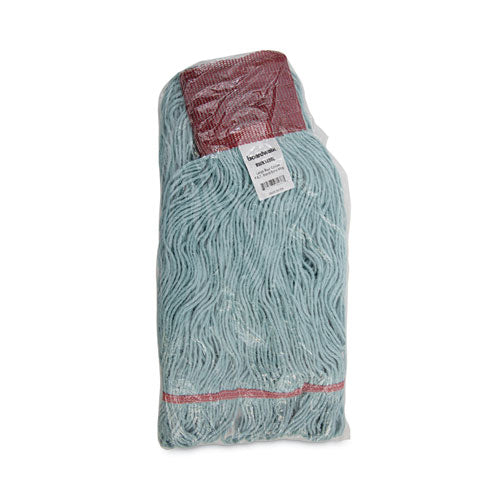 Image of Boardwalk® Echomop With Looped-End Wet Head, Synthetic/cotton, Large, Blue, 12/carton