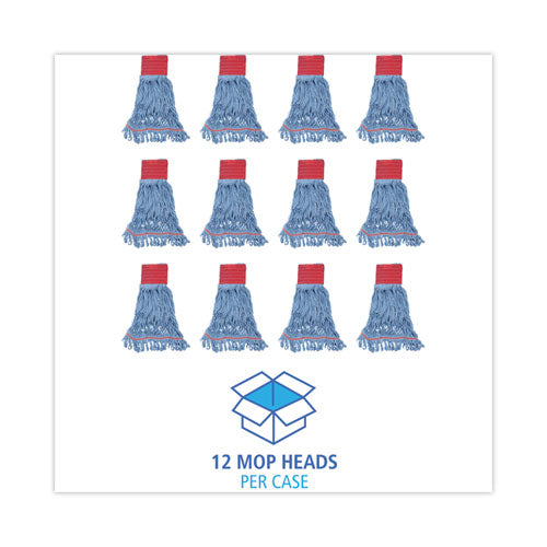 Image of Boardwalk® Pro Loop Web/tailband Mop Head, Blue, Large, 12/carton