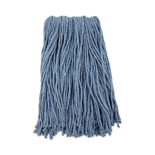 Image of Boardwalk® Mop Head, Standard Head, Cotton/synthetic Fiber, Cut-End, #16., Blue