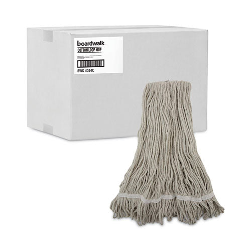 Image of Boardwalk® Pro Loop Web/tailband Wet Mop Head, Cotton, 12/carton