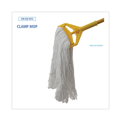 Image of Boardwalk® Pro Loop Web/tailband Wet Mop Head, Rayon, #24 Size, White, 12/carton