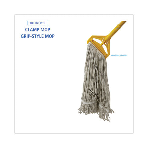 Image of Boardwalk® Mop Head, Loop Web/tailband, Value Standard, Cotton, No. 32, White, 12/carton