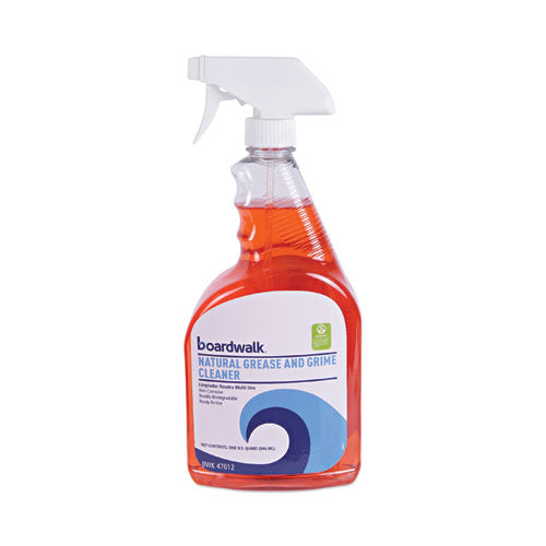 Image of Boardwalk® Natural Grease and Grime Cleaner, Unscented, 32 oz Spray Bottle