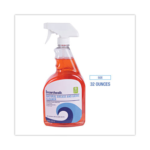 Image of Boardwalk® Natural Grease and Grime Cleaner, Unscented, 32 oz Spray Bottle