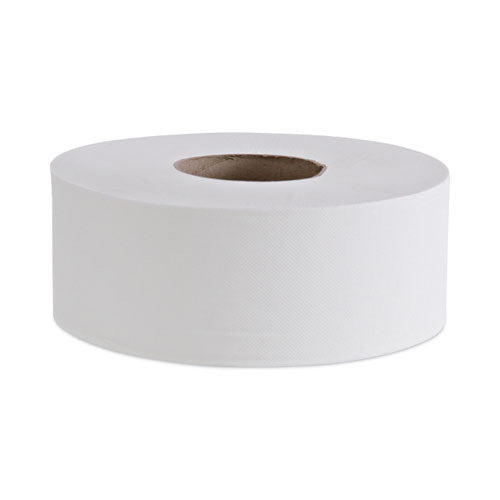 Image of Boardwalk® Jumbo Roll Bathroom Tissue, Septic Safe, 2-Ply, White, 3.4" x 1,000 ft, 12 Rolls/Carton